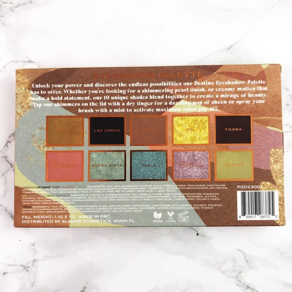 NIB Destino Eyeshadow Palette - Alamar Cosmetics